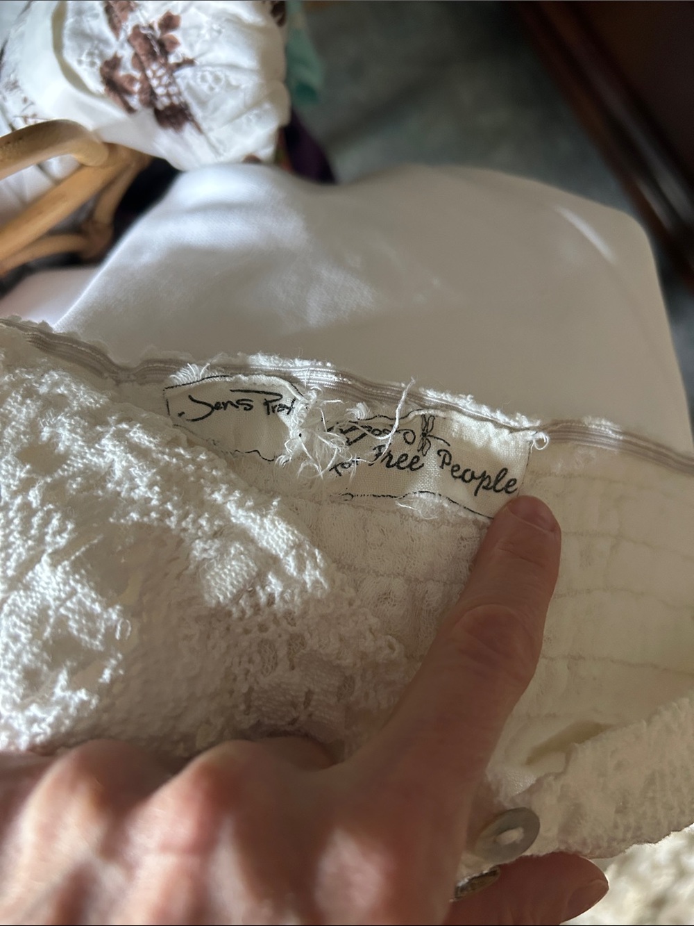 Free People Ivory Lace Cherokee Rose Romper - Picture 5 of 6